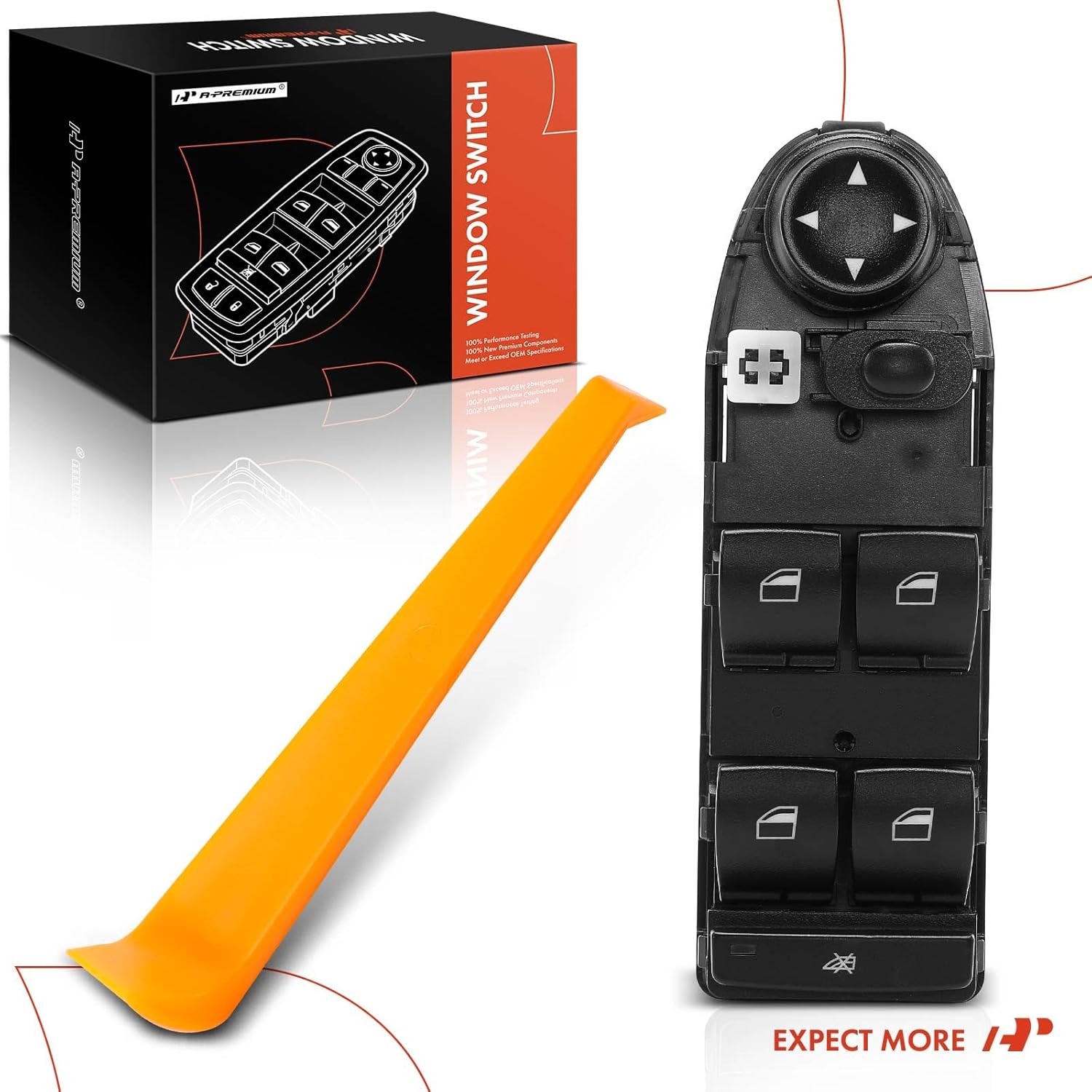 A-Premium Master Power Window Switch Compatible with BMW E84 Series X1 2013 2014 2015, Front Left Driver Side, Replace# 61319216046