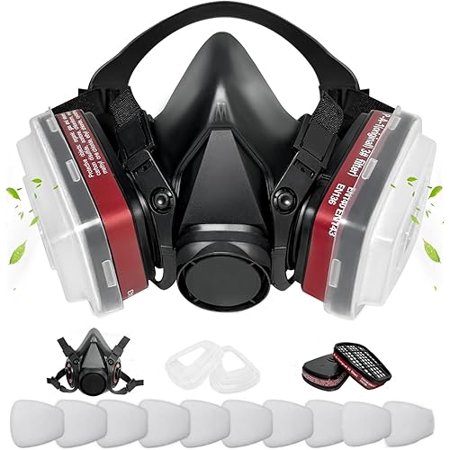Respirator Mask, Paint Respirator with 6001 Filters for Chemical, Spray Paint, Epoxy Resin,Sanding