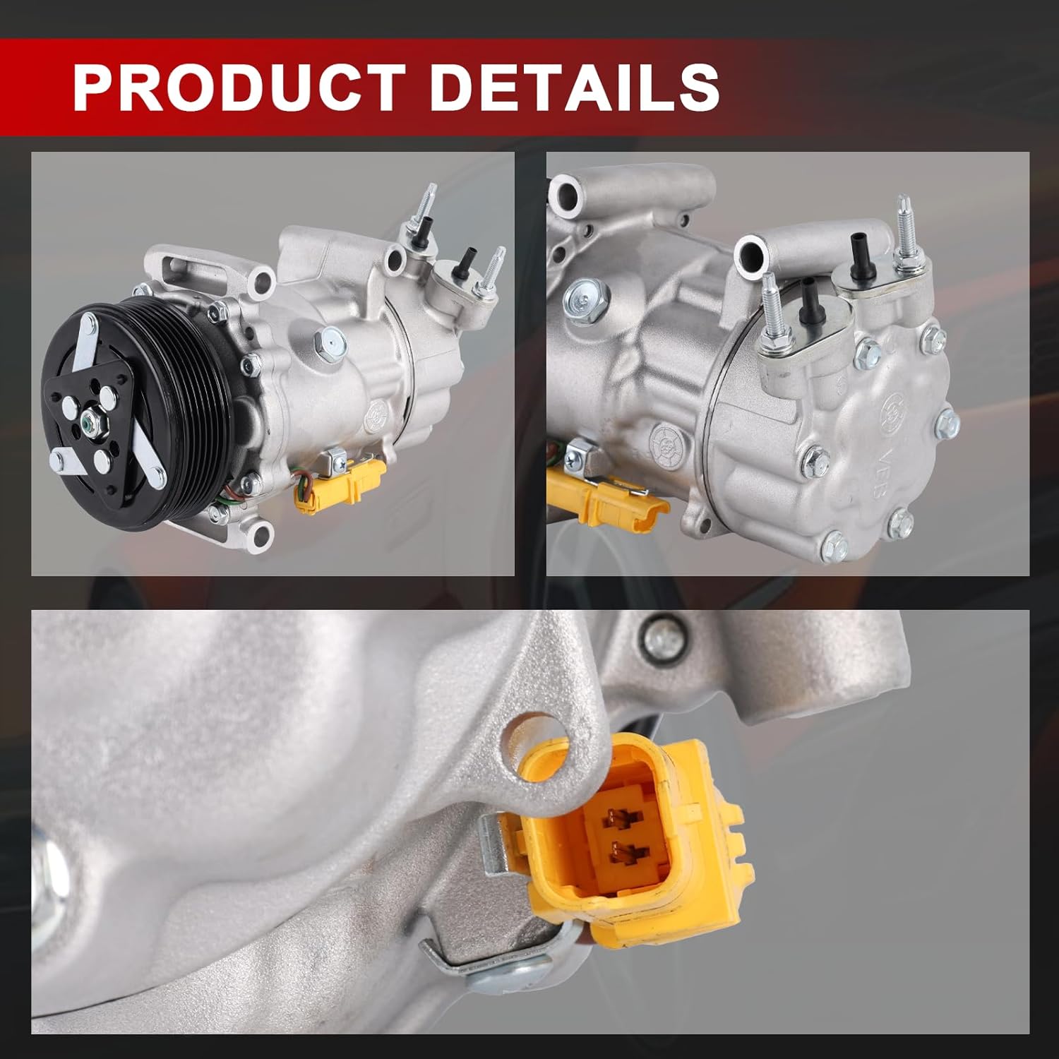 AC Compressor with Clutch Compatible with 2007-2016 Mini Cooper, 2011-2016 Cooper Countryman, 2013-2016 Cooper Paceman, Replace 98581 64529223392