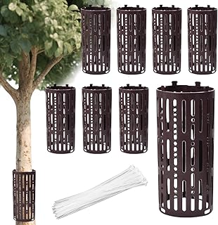 Zuxbolf 10 Pièces Protection Tronc Arbre 20 x 30 cm Protection de Tronc d'arbre Extensibles avec 100 Attaches Protection Tronc d’Arbre Plastique Protection Arbre Contre Chat, Animaux, Tondeuses