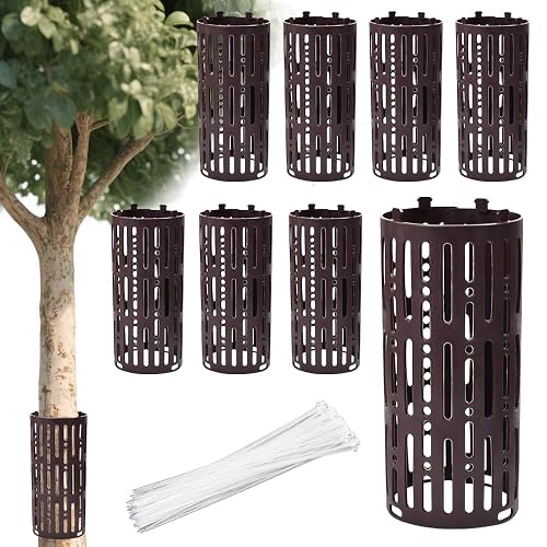 Zuxbolf 10 Protectores para Tronco de Plantas de 20 x 30cm y 100 Bridas