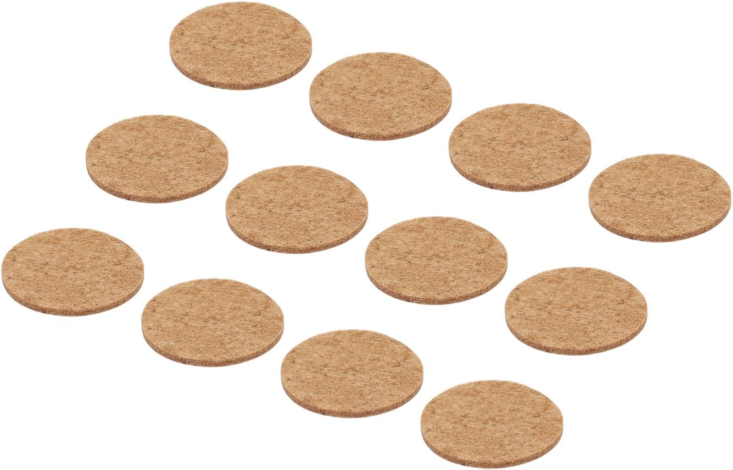 24pcs Felt Furniture Pads, 1.8 Inch Round Small Felt Chair Leg Floor Protectors Prevent Scratches for Furniture Hard Floor, Khaki