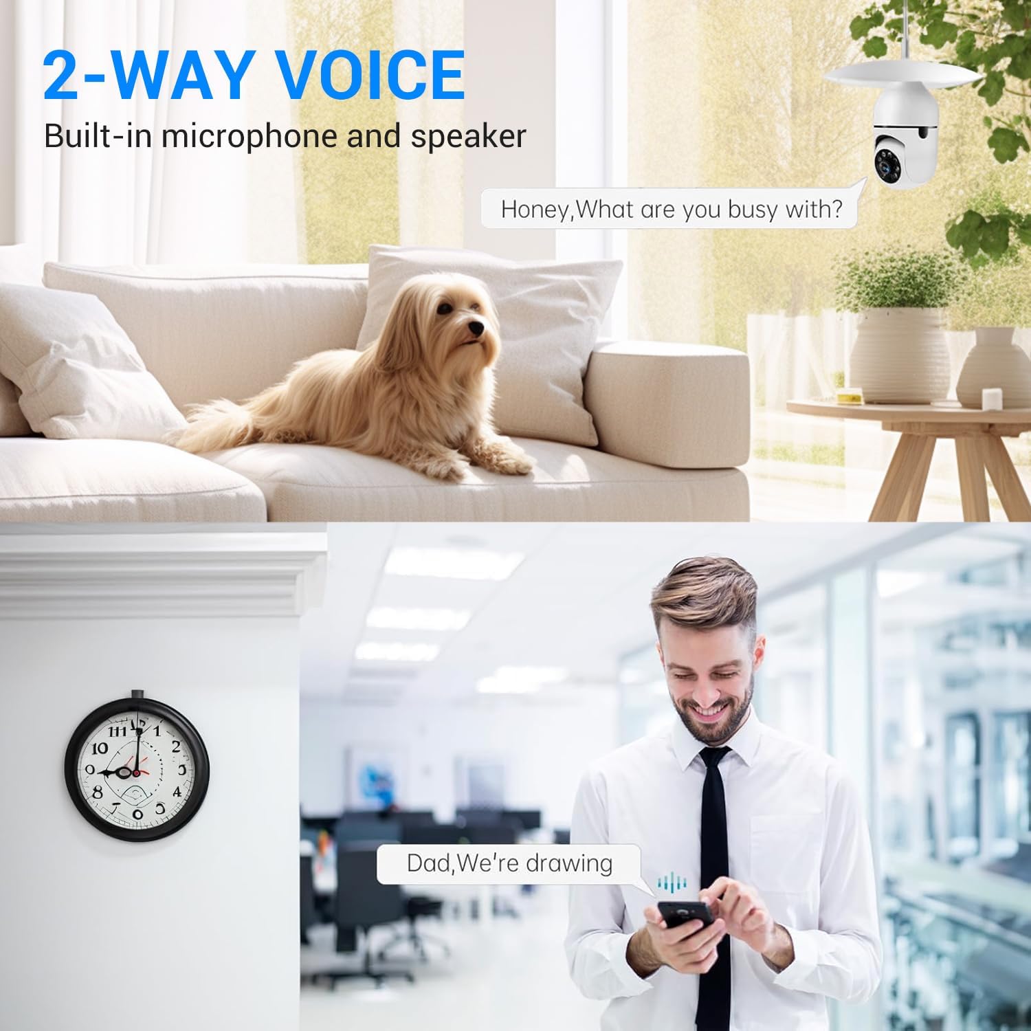 5GHz WiFi Light Bulb Cam | 1080P HD, Auto Motion Tracking, Color Night Vision, Built-in Siren & Two-Way Talk for Indoor Monitoring