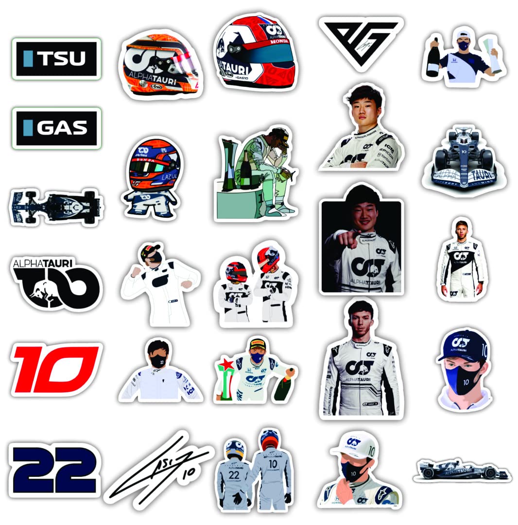Aapki Marzi Formula One (F1) Laptop Stickers - Pack of 26 (Alpha Tauri ...