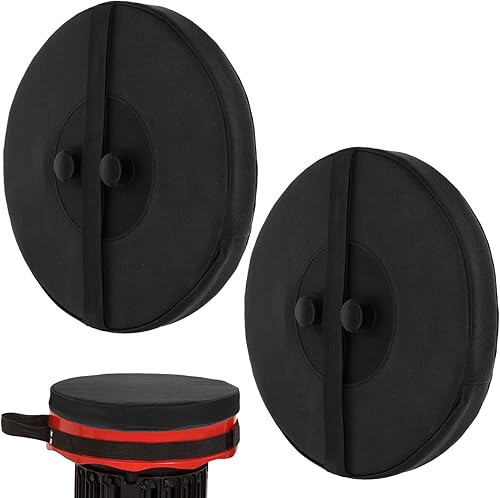 Paquete de 2 cojines plegables para taburetes, cojín de asiento de espuma viscoelástica gruesa para taburetes telescópicos, Oxford impermeable con