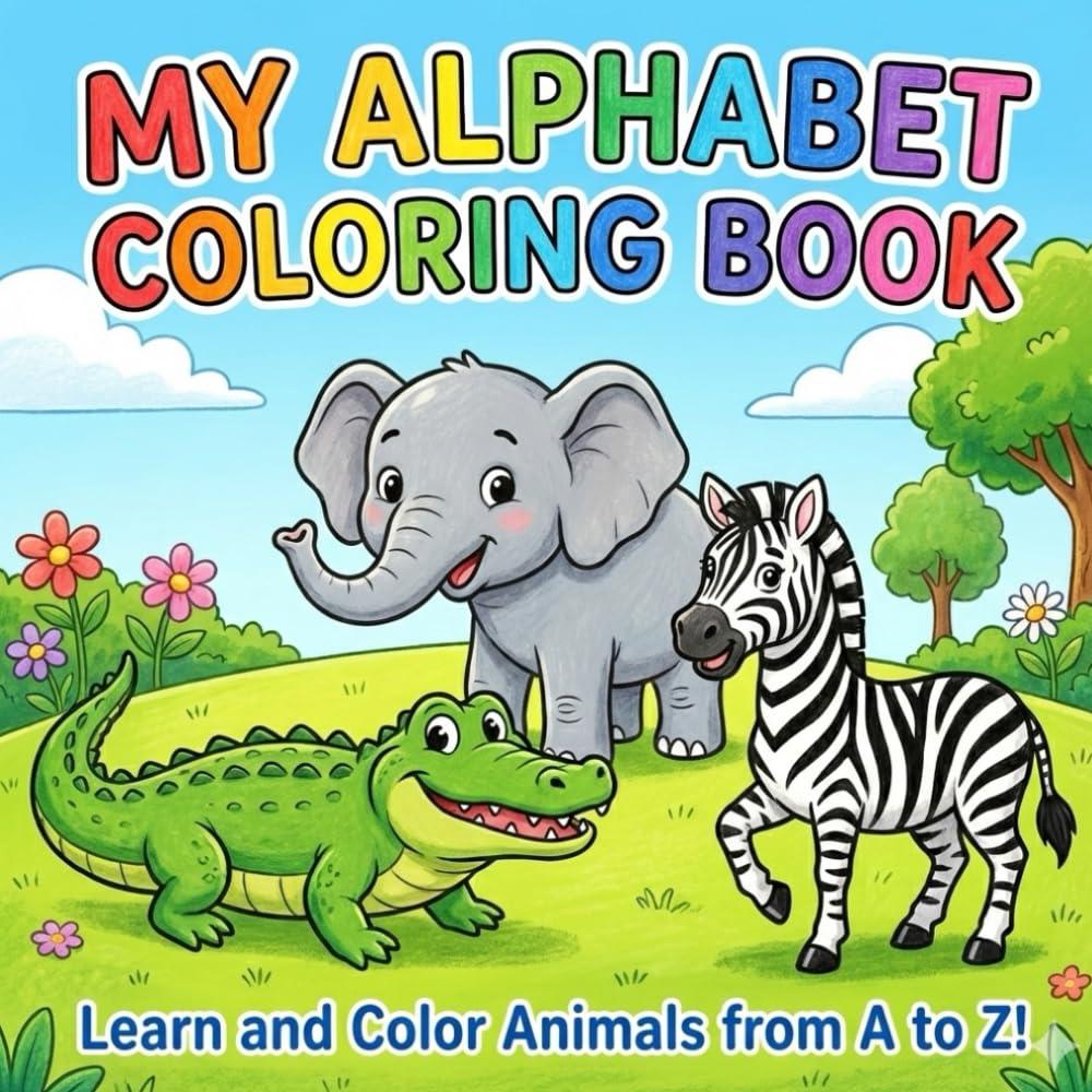 My Alphabet Coloring Book: Big Pictures, Thick Lines, and Simple Designs for Toddlers and Preschoolers (Ages 2-5)