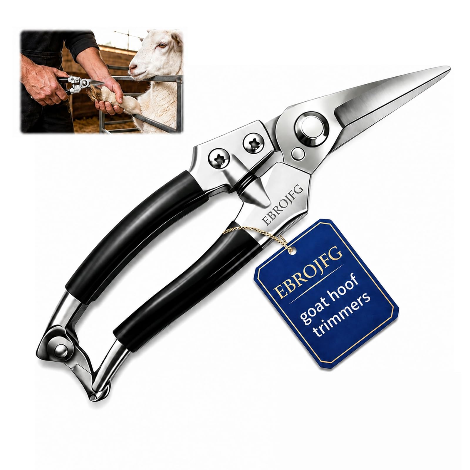 Goat Hoof Trimmers Sheep Shears Kit and Farrier Shears pruning shears