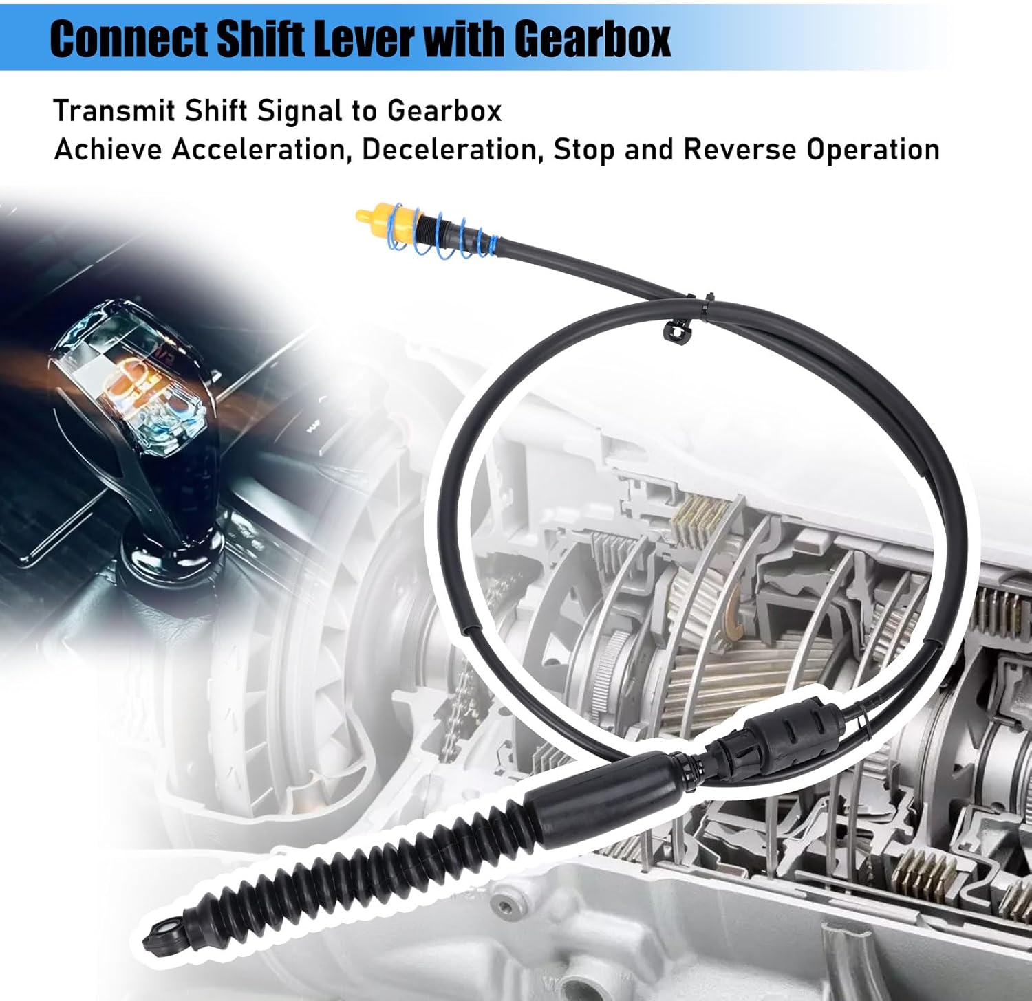 88967320 905-646 Automatic Transmission Gear Shift Linkage Cable Kit Compatible with GMC Yukon Denali XL Chevrolet Chevy Tahoe Avalanche Suburban 1500 2500 Cadillac Escalade 4WD 2000-2006