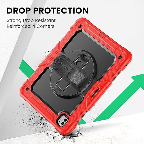 Miniatura 147 de SEYMAC Funda para iPad de 9ª/8ª/7ª generación de 10.2" 2021-2019, funda protectora resistente a prueba de golpes con protector de pantalla, soporte