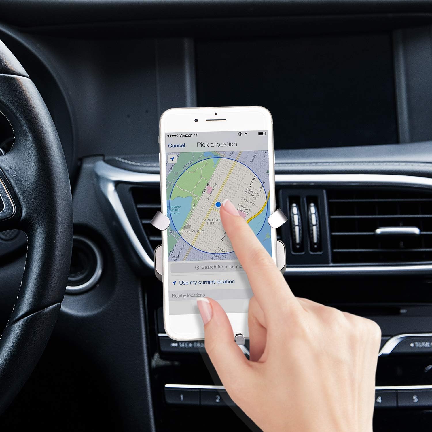 YESBO's new Aluminum Alloy air Outlet Invisible car Phone Holder subverts the Traditional Crazy no Landing, with Flexible arm Deployment, and can be Used Naked with a Shell