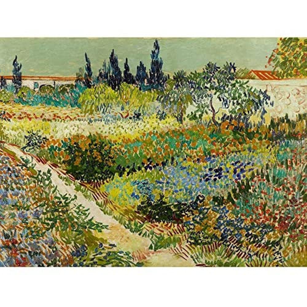 Vincent Van Gogh Garden At Arles Art Print Canvas Premium Wall Decor Poster Mural