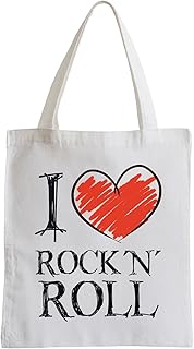 Amo Rock'n Roll Fun sacchetto di iuta