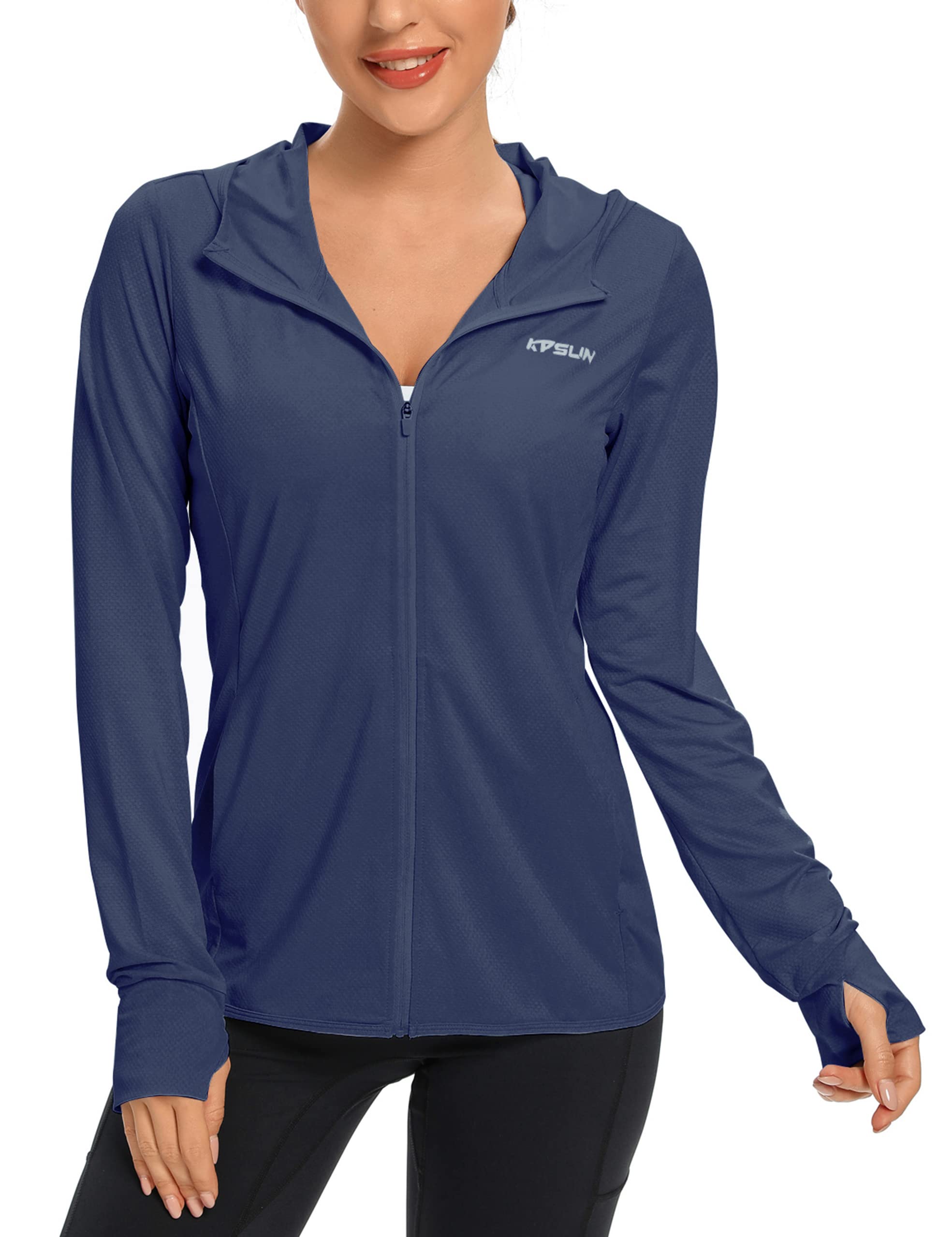 KPSUN Women's UPF 50+ UV Sun Protection Clothing Zip Up Hoodie SPF Long Sleeve Sun Shirt Fishing Hiking Outdoor Jacket