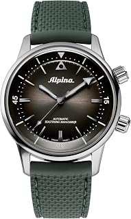 Men's Seastrong Heritage Diver 300 Swiss Made 3-Hand Date Automatic Watch, 38 Hour Power Reserve, Stainless Steel, Sapphire Crystal, 42mm, 300M Water Resistant, Green Strap