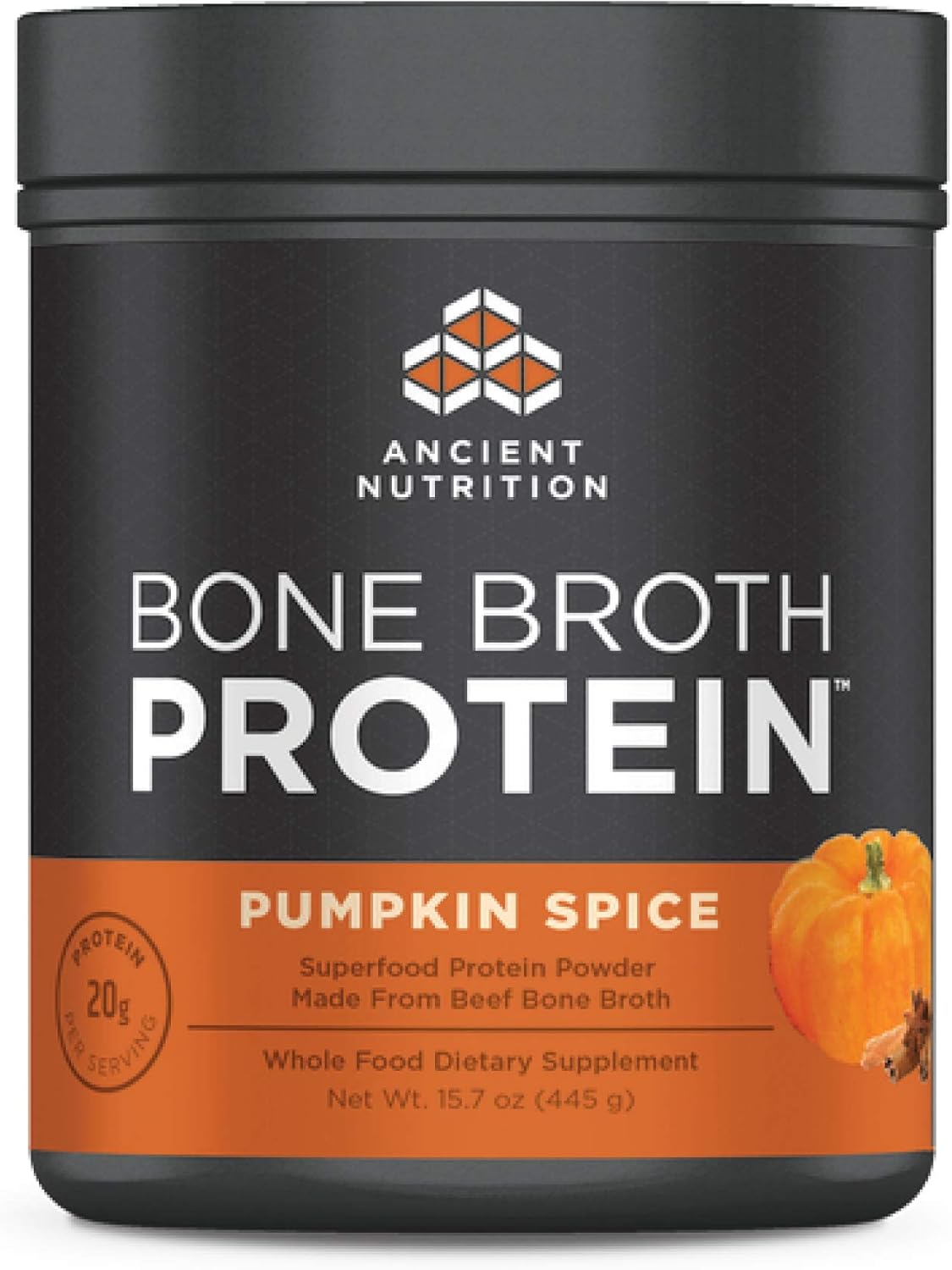 Ancient Nutrition Protein Powder Made from Real Beef Bone Broth, Chocolate, 20g