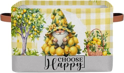 Vista 149 de Cestas de almacenamiento con asas, cubo de almacenamiento rectangular de tela rectangular plegable de juguetes para armario, estantes, lavandería, C