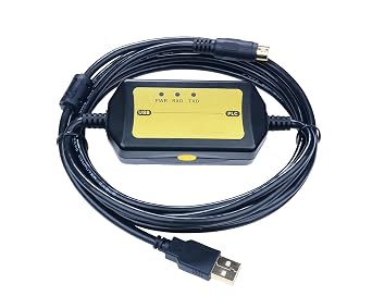 Isolated FX-USB-AW USB Programming Cable for Mitsubishi PLC FX3UC FX3G FX3U 3SA Series,10 FT