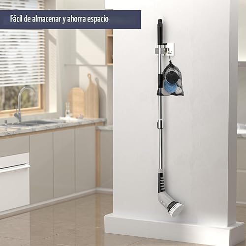 Miniatura 7 de YKYI Cepillo Eléctrico Giratorio, Cepillo de Limpieza Eléctrico Inalámbrico, Cepillo Eléctrico con 8 Cabezales de Cepillo Reemplazables, 3