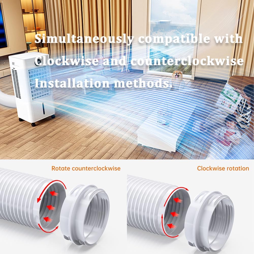Portable Air Conditioner Hose Coupler, Universal Exhaust Hose Coupler Fit 5 inch & 5.9 inch Hose, Portable AC Hose Connector Extention