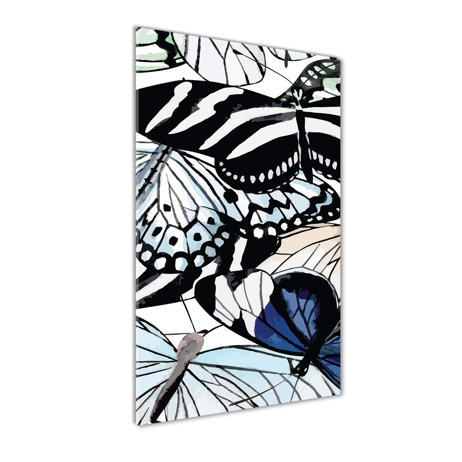 Déco Mural derrière Le Plastique Tulup Grand Tableau Plexiglas Papillons Bleus