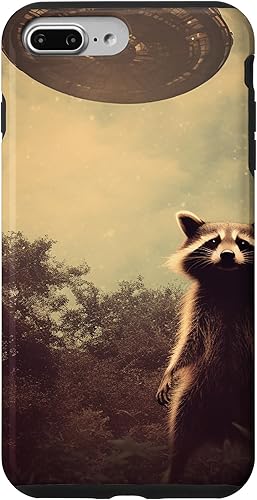 Vista 19 de iPhone 13 Pro Max Vintage alien raccoon UFO Alien Case