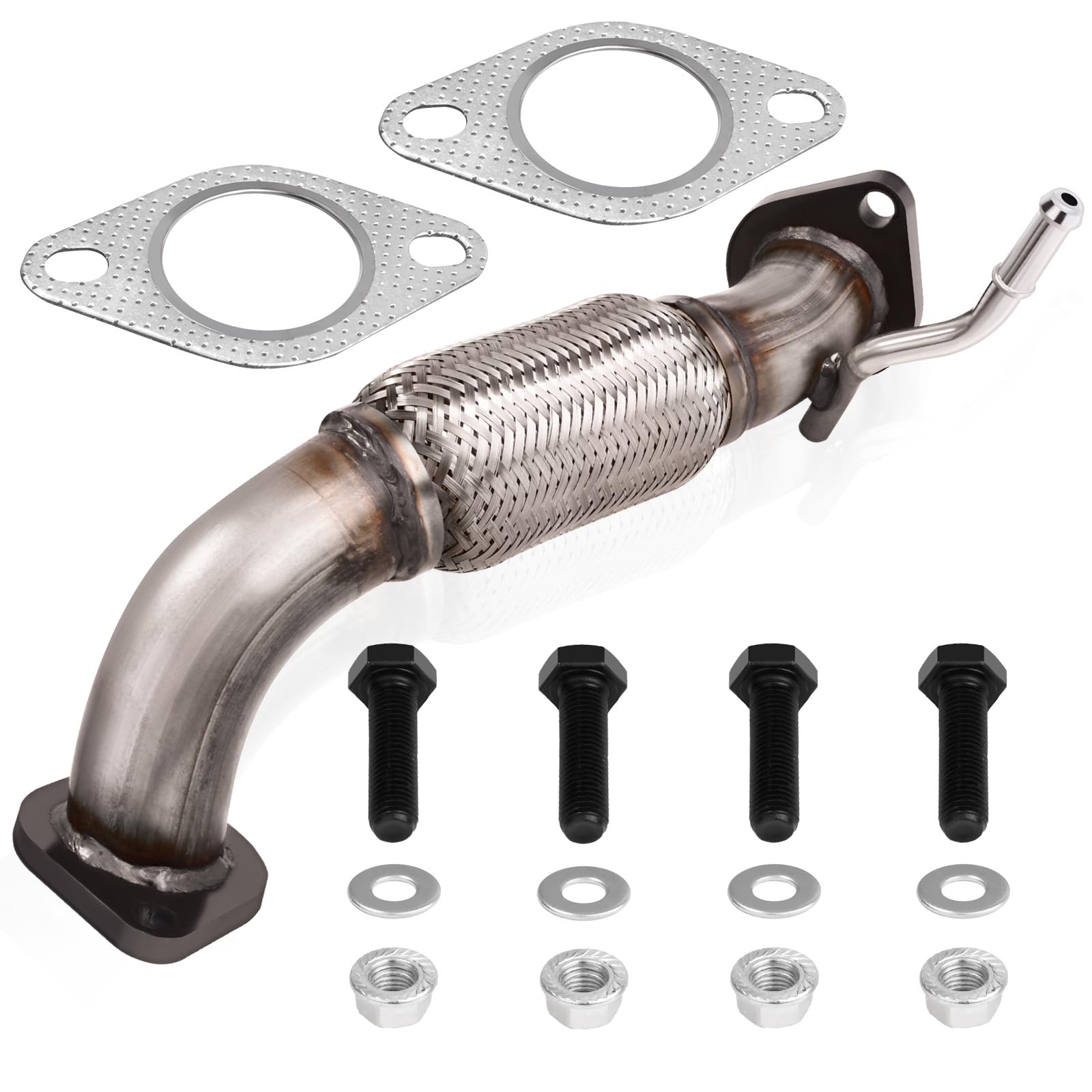 Photo 1 of Front Flex  Without Oxygen Sensor Ports Compatible with 2011-2015 Hyun-dai Sonata 2.4L 2011-2016 Kia Optima 2.4L HYBRID Replace 28610-4R000 28610 4R000 286104R000