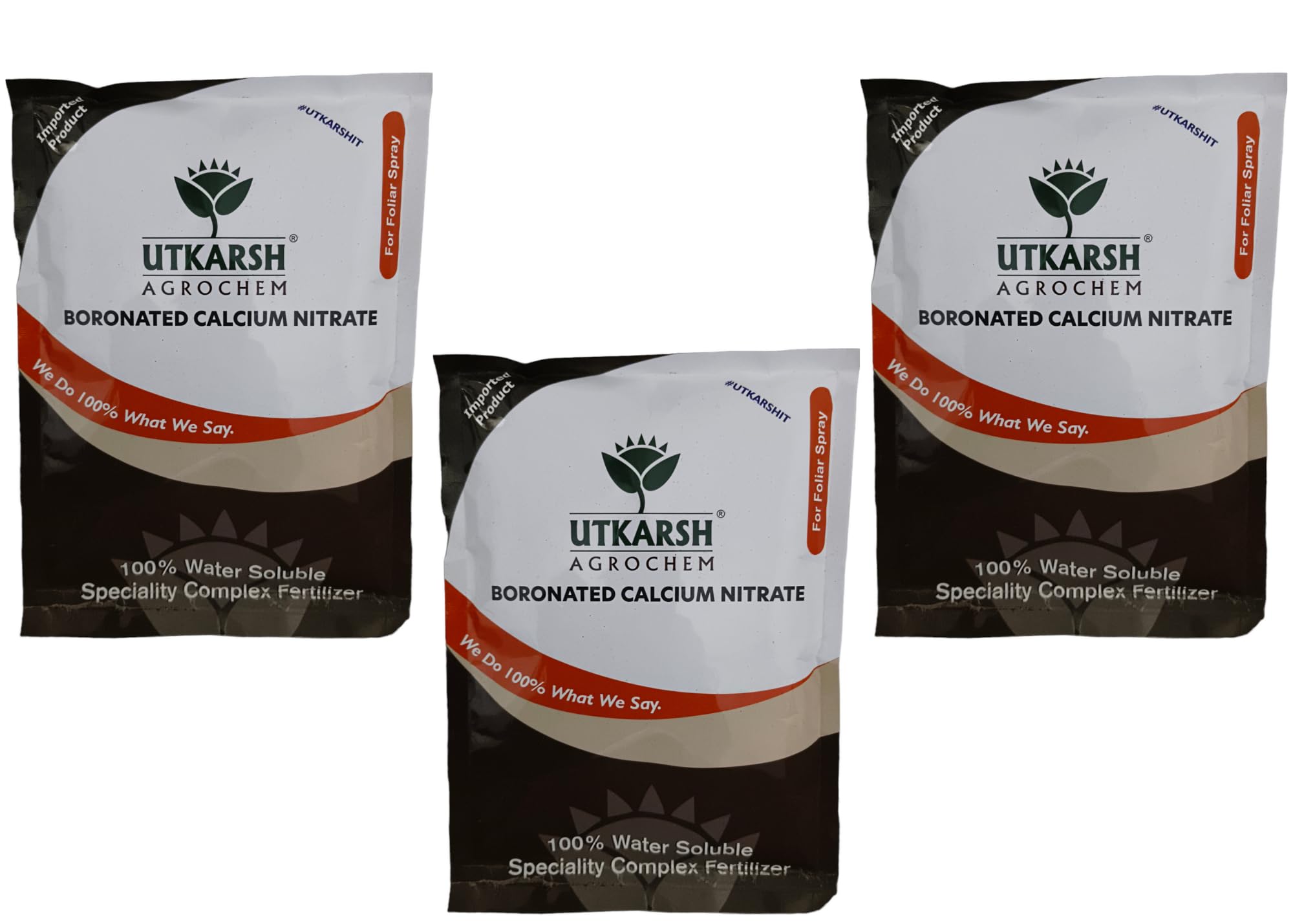 Utkarsh Boronated CAN (Boronated Calcium Nitrate, 100% Water Soluble Fertilizer) Flowering Fertilization, Enhances Physical Strength, Fruit Set, Quality & Yield in Plants (2.7 Kg; Pack of 3 of 900 gm) (B09GFKQKRT) Amazon Price History, Amazon Price Tracker