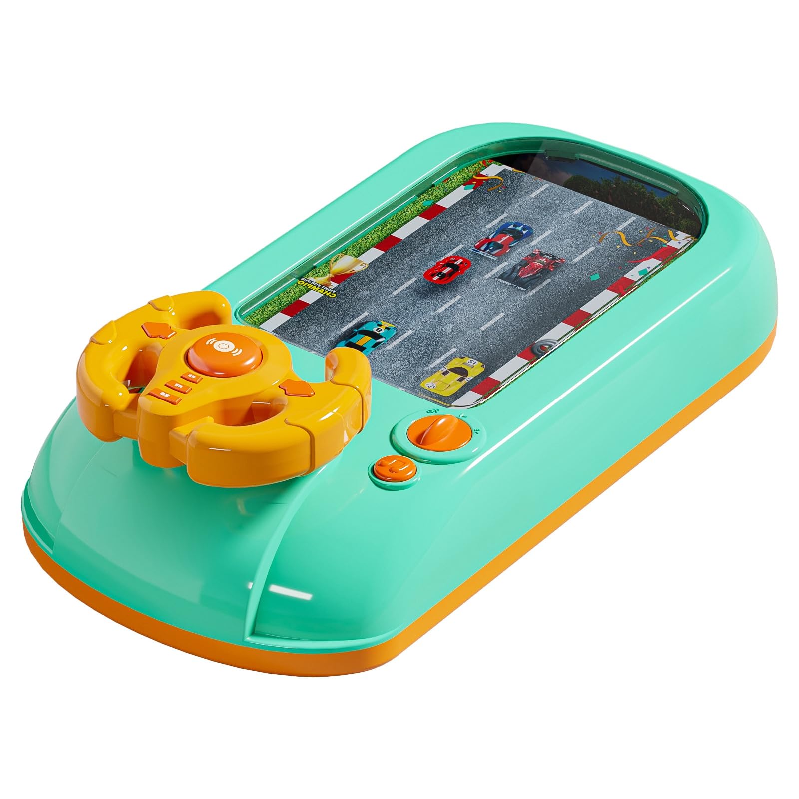 Lernspielzeug Lenkradsimulation für Kinder, Fahrspielzeug, Puzzle, Desktop-Spielkonsole, um Rennen durch das große Abenteuer zu vermeiden