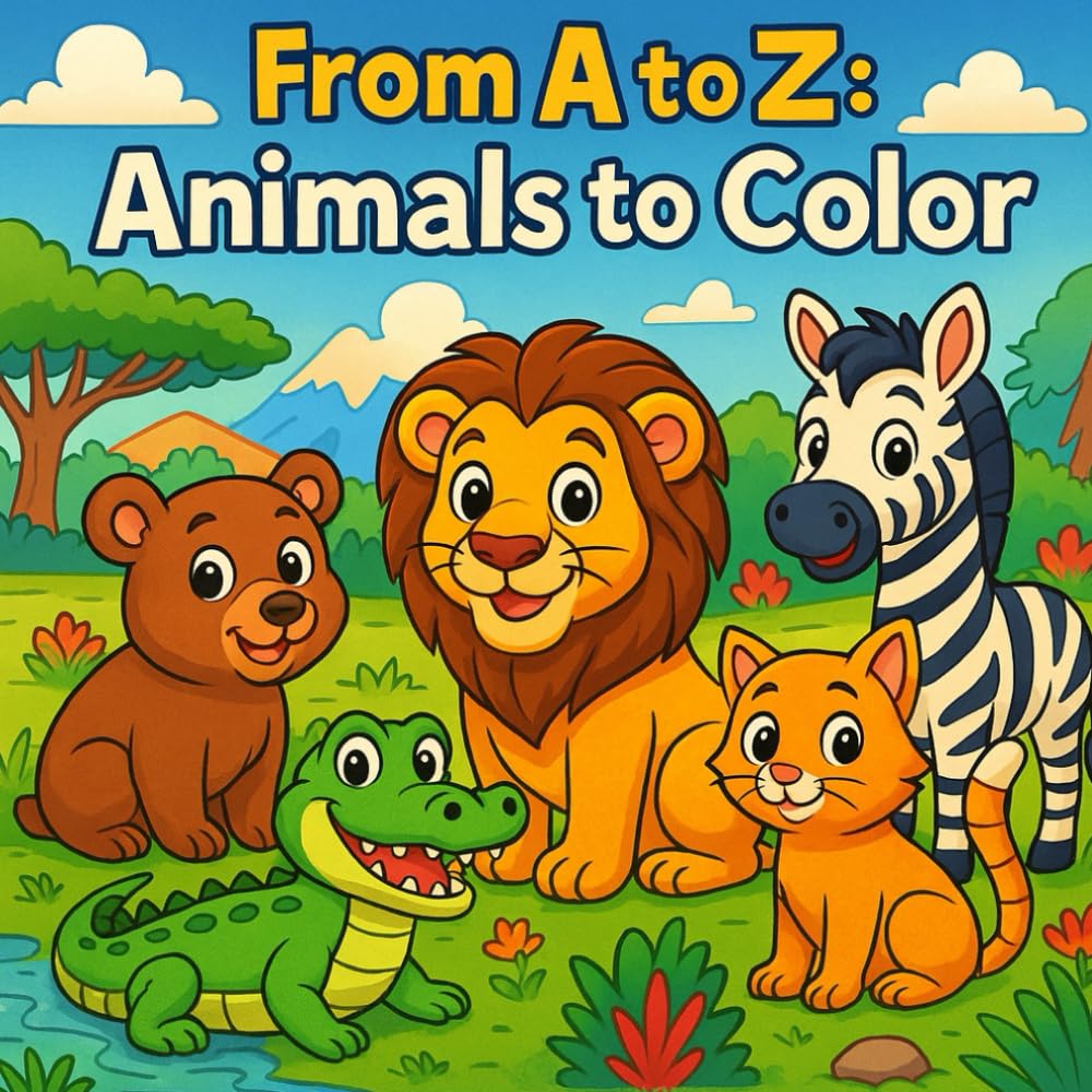 From A to Z: Animals to Color: Discover a fun and educational way for children to learn their ABCs