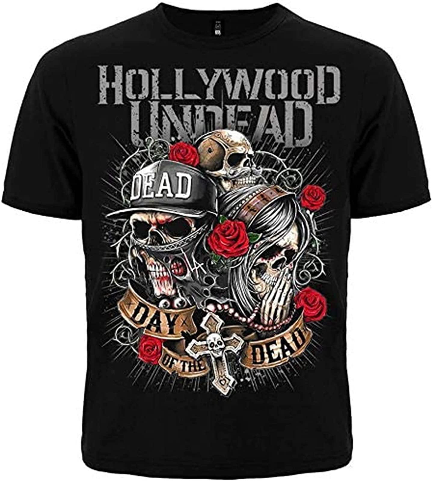4⬛︎HOLLYWOOD UNDEAD Tシャツ ブラック Hot Topic Hollywood Undead Black Unisex Band T-Shirt Retro