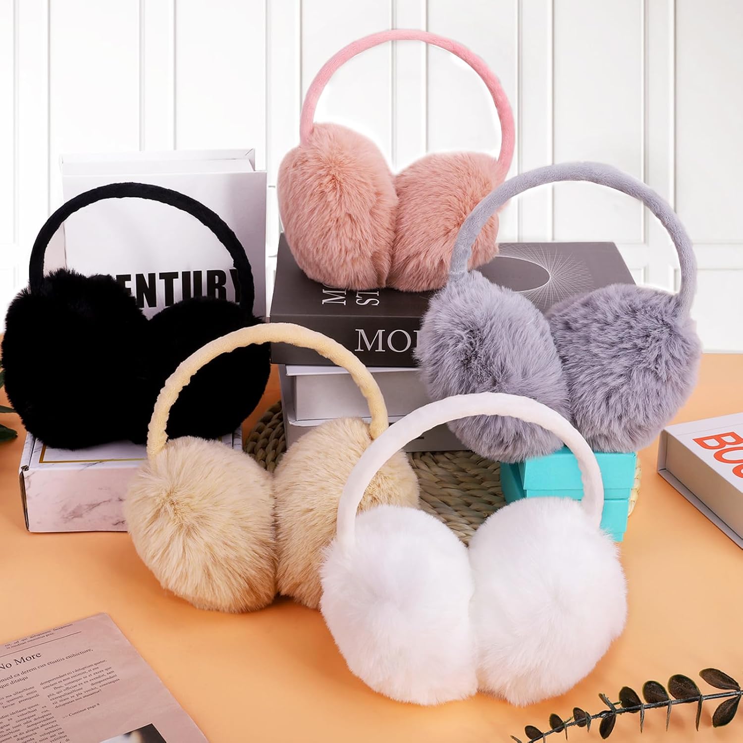 Ear Muffs Winter Women Girls Adjustable Faux Fur Ear Warmers Comfy Cute Fuzzy Earmuffs - Image 4