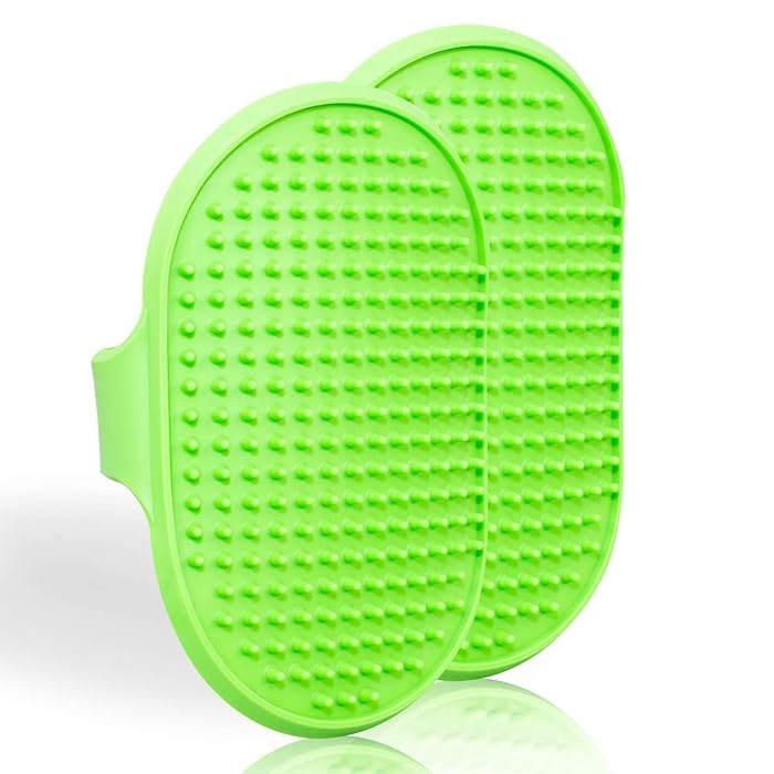 Buy Lillian Ruff Dog Bath Brush 2 Pack of Flexible Rubber Dog Shower