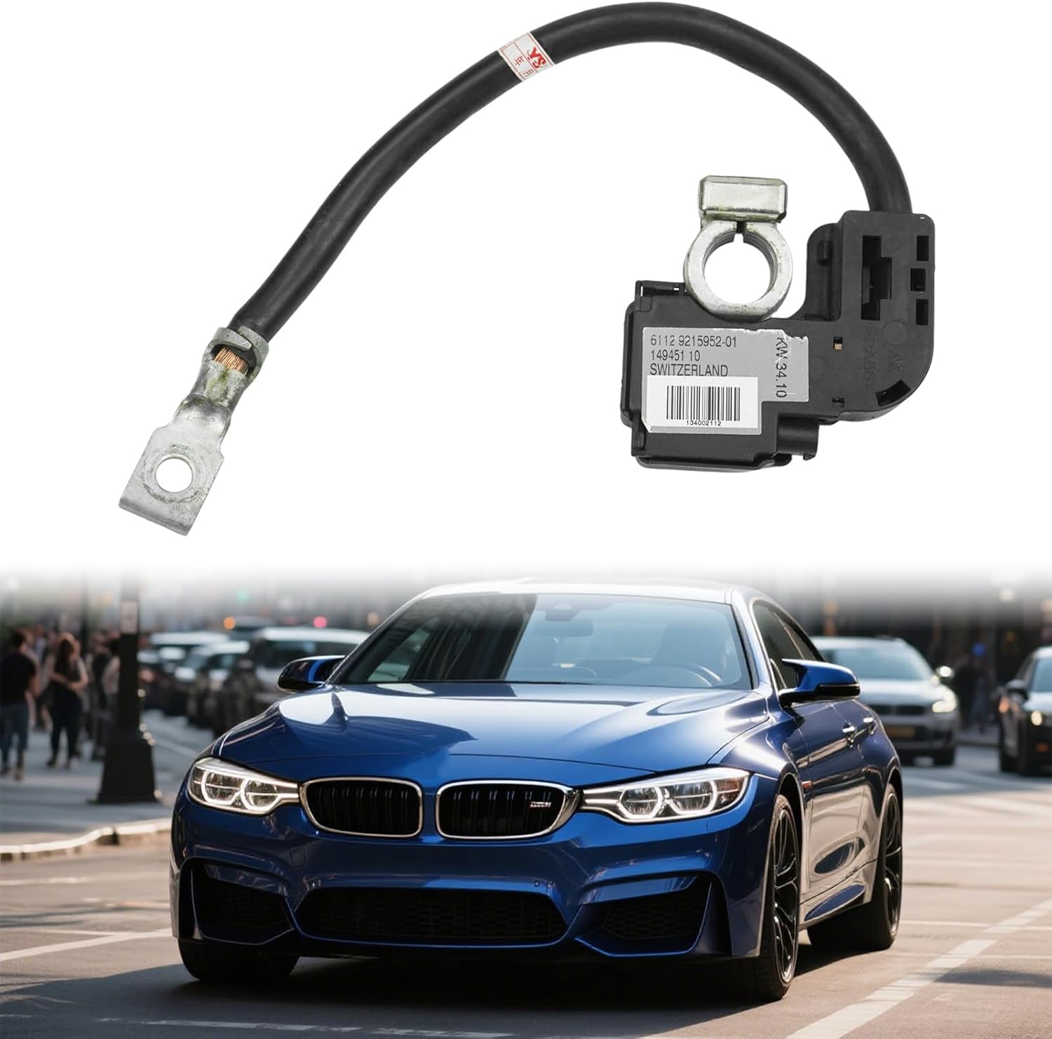 Battery Ground Cable Negative with IBS for BMW E90 E92 E91 E93 X1 X6 2006-2013 Compatible with 1 Series 3 Series Replacement for 61129215952