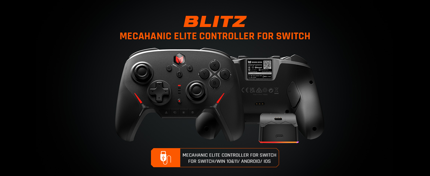 Amazon.com: BIGBIG WON BLITZ2 Wireless Controller, 16 Fully