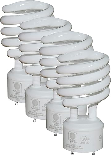 SleekLighting - Bombillas GU24 de 23 W 2 clavijas aprobadas por UL 120 V 60 Hz mini espiral de bloqueo giratorio bombillas fluorescentes CFL