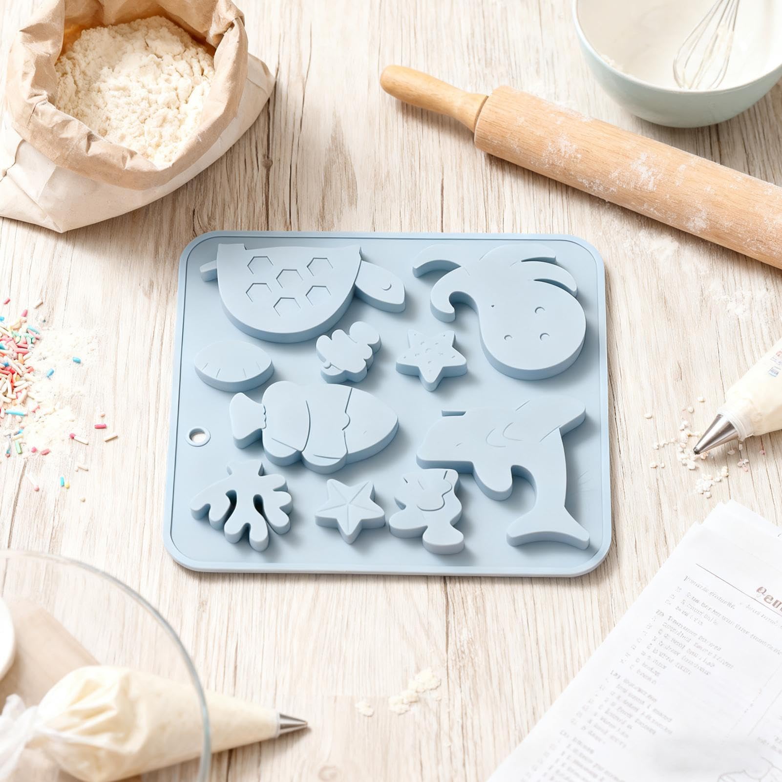 per cioccolatini, 10 antiaderenti in silicone, per torte, gelatine