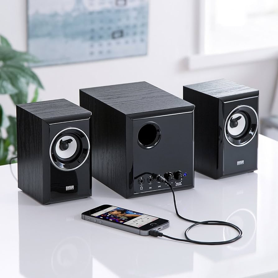 サンワサプライ 木製2.1chマルチメディアスピーカー(ブラック) MM-SPWD4BK Amazon.co.jp: サンワサプライ 木製2.1chマルチメディア