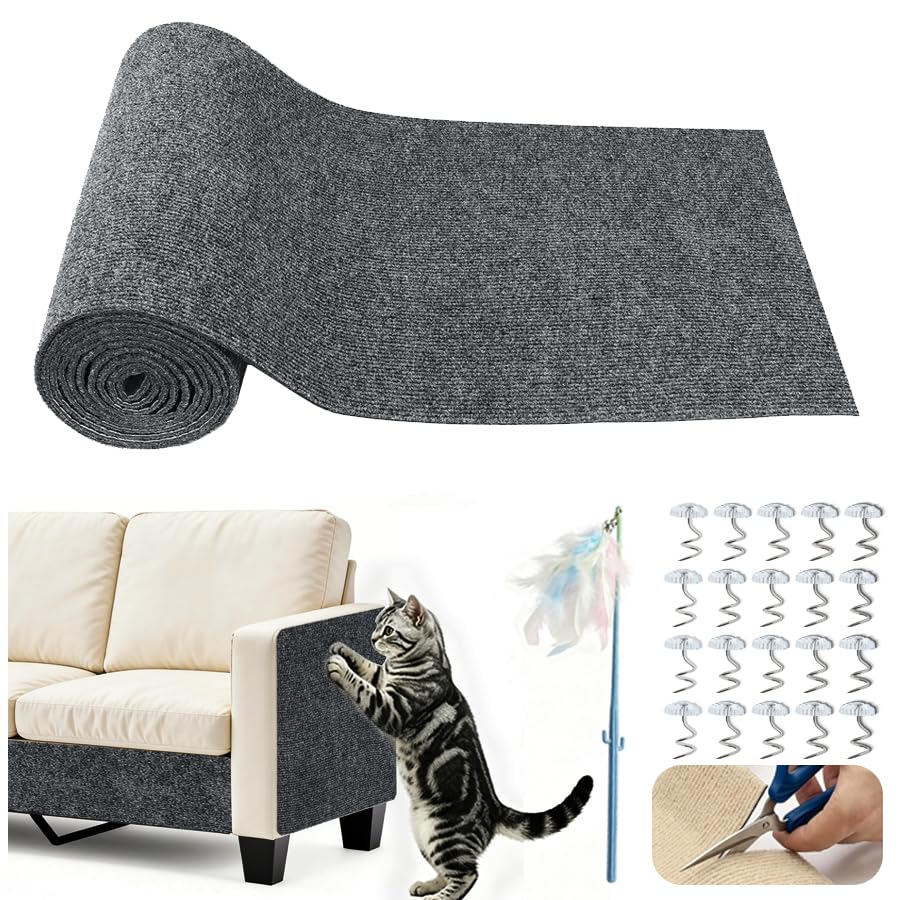 Protection anti-rayures canapé avec tapis griffoir autocollant chat