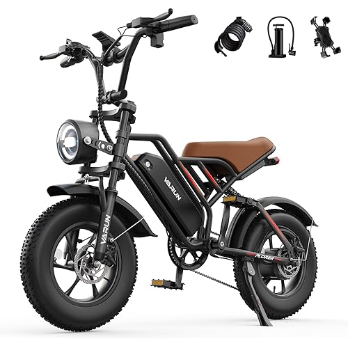 XPlorer Electric Bike Peak 750W - 65+ Miles Long Range Electric Bike for Adults - Reaches 25MPH, 48V 13Ah Battery, Full Suspension, 7-Speed All-Terrain 16" & 20" Fat Tire Electric Motorcycle Dirt Bike