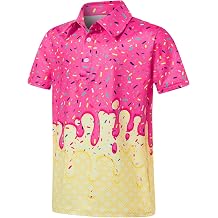 Move Dance Boys Polo Shirt Ice Cream Drip Short Sleeve Golf Clothes 5-14T
