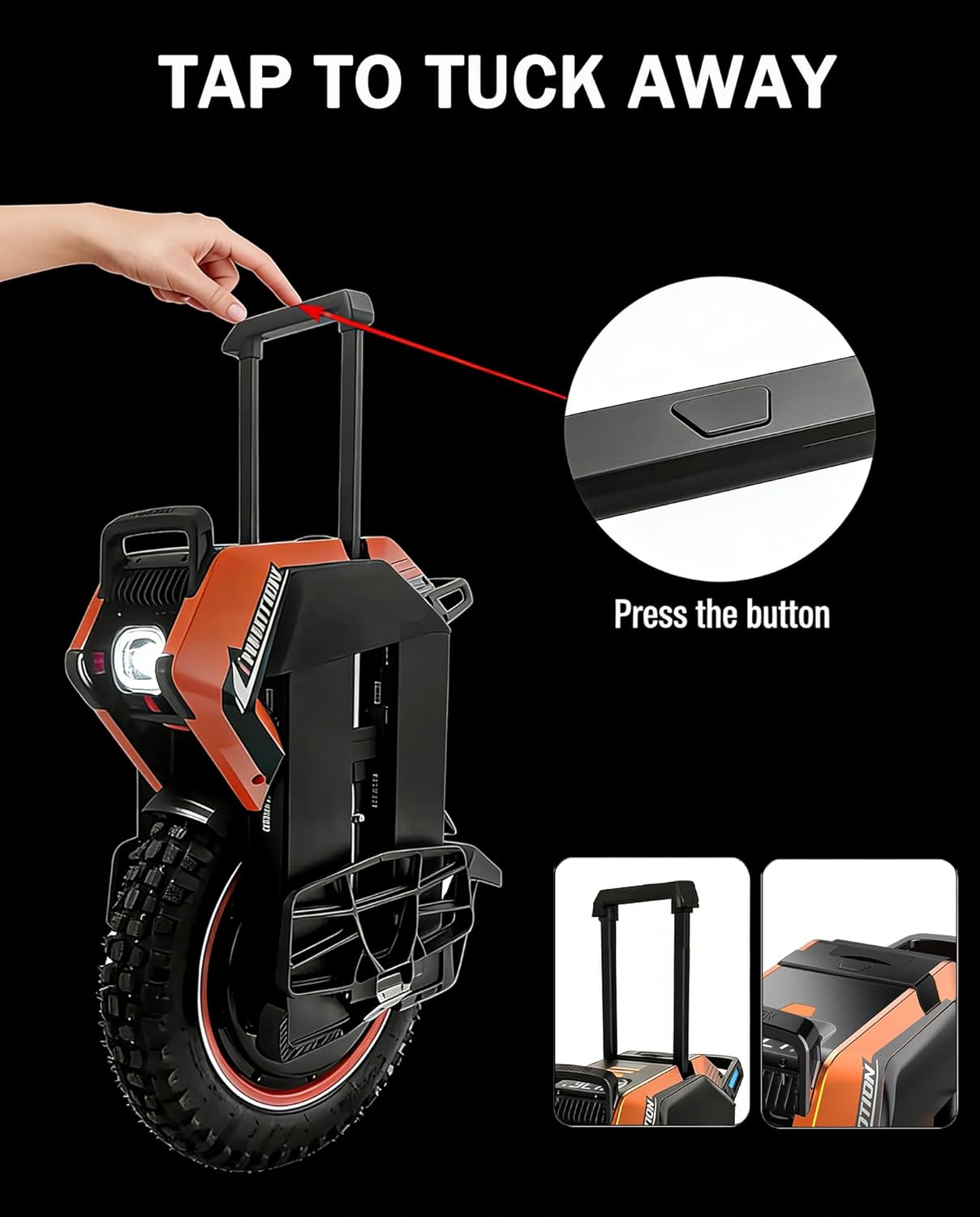 Pull Handle Bar Compatible with INMOTION V14 Adventure Electric Self Balance Scooter Unicycle, Pull Rod Handlebar Assembly Spare Parts Original Replacement