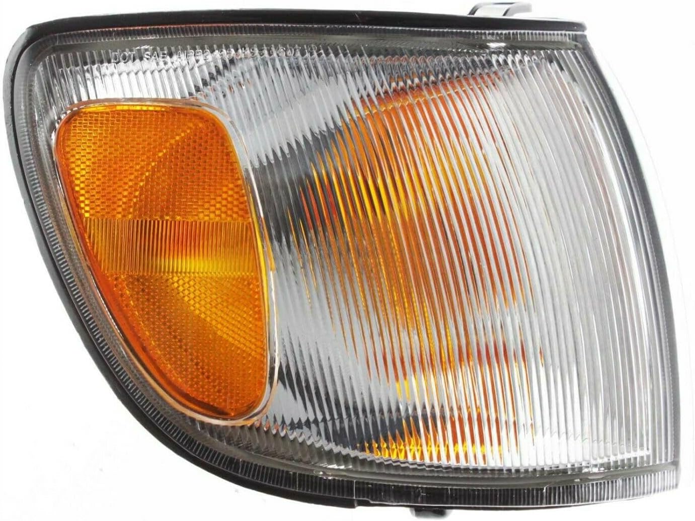 2pcs Signal Light Left Right Side Plastic Lens Clear & Amber Lamp Corner Incandescent with for Toyota for Sienna 1998-2000 with Bulbs Assembly TO2531129