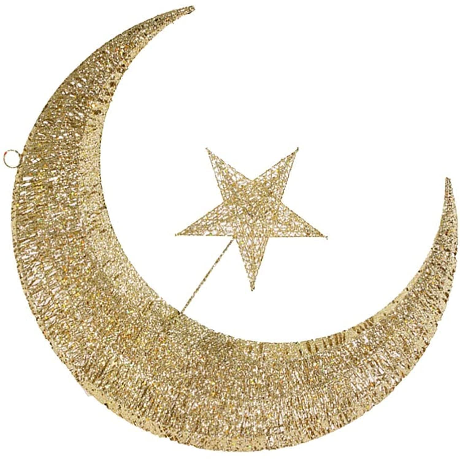 Ramadan Lighting Lantern Hilal Crescent LED Light With Electric Power, Ramadan Mubarak, Home Light Decorations for Room Decoration 50 Cm Crescent size with 50 LED Light