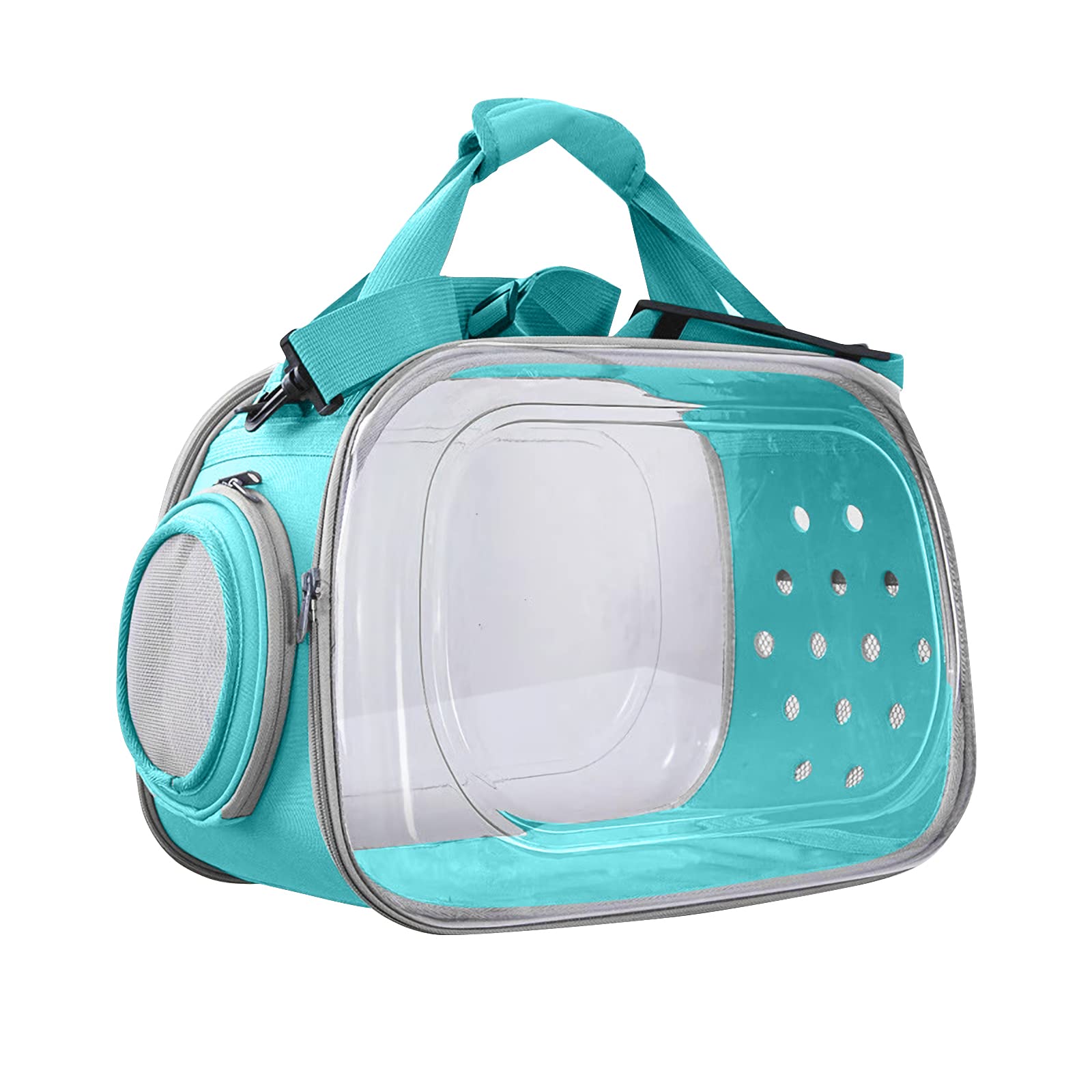 PETCUTE Transportin Perro Pequeño,Transpirable Transportin para Gatos,Plegable Bolsa de Transporte para Mascotas Perros Gatos con Correa de Hombro Ajustable,Cómodo Mango,para Viajar en Tren,Avión
