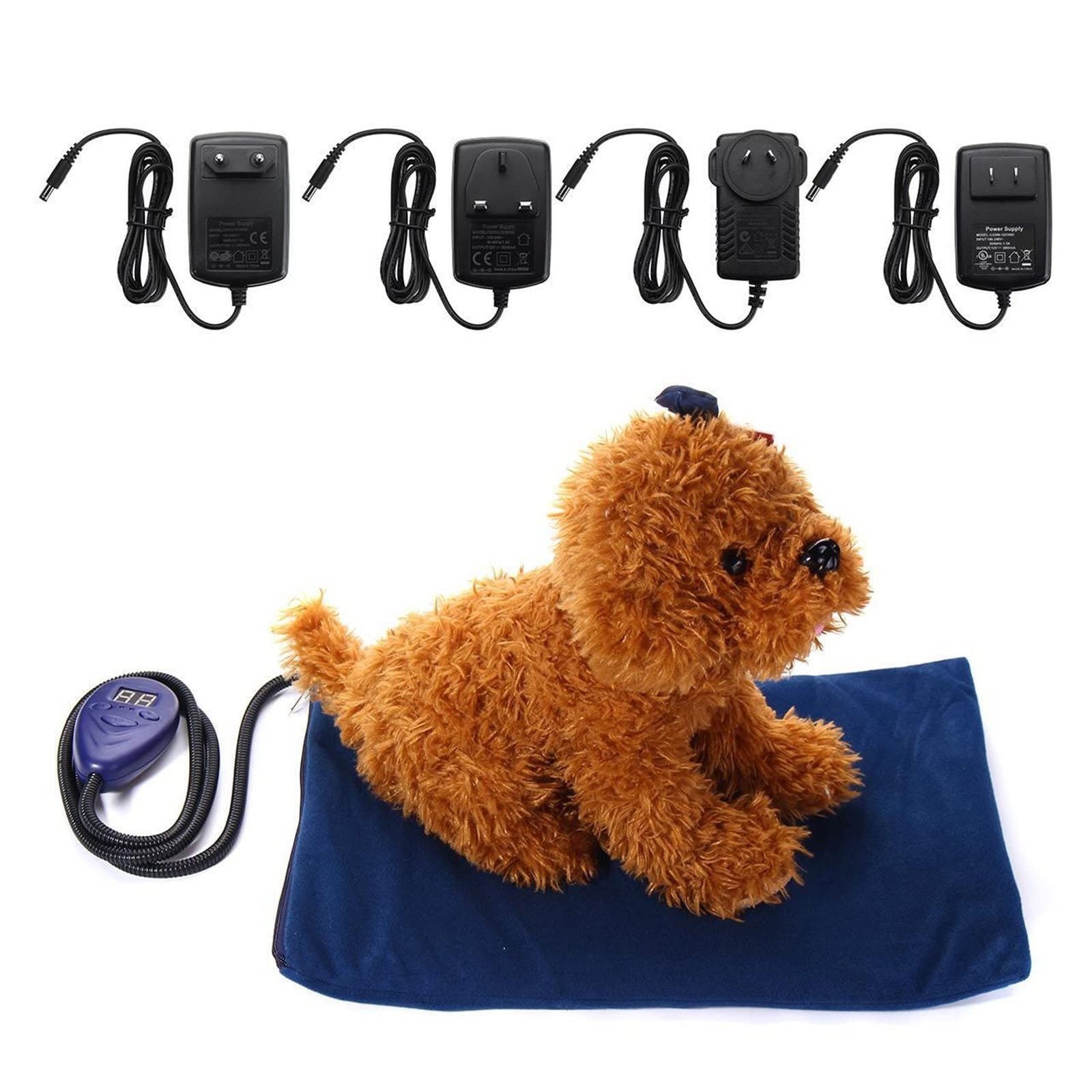 Manta térmica for mascotas Manta eléctrica for perros Almohadilla térmica for perros Cama for perros Impermeable Anti-mordedura Cojín de temperatura ajustable Estera térmica for mascotas 40 * 30 cm /