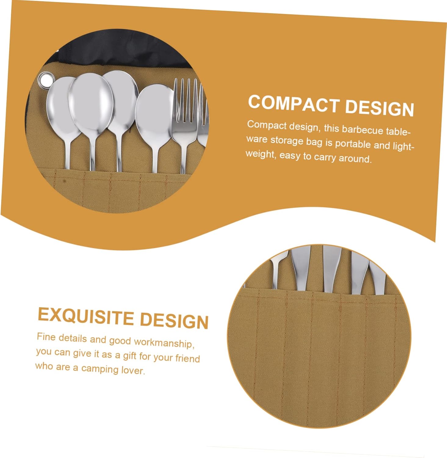 Camping Cutlery Set Portable Picnic Utensils with Storage Organizer for Outdoor Adventures Includes Chopsticks Spoon Fork for Camping Hiking and Travel