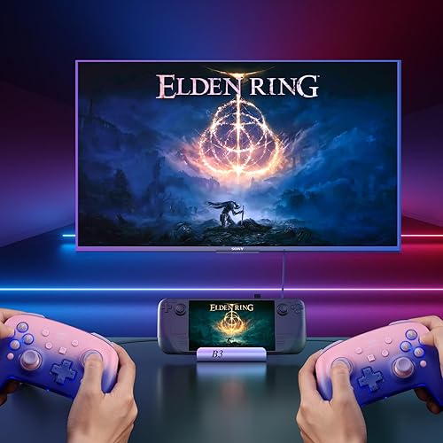 Miniatura 7 de Estación de acoplamiento compatible con cubierta de vapor, 6 en 1 USB C Hub Base de vapor con HDMI 2.0 4K 60Hz, Gigabit Ethernet de 3,280.8ft, 3