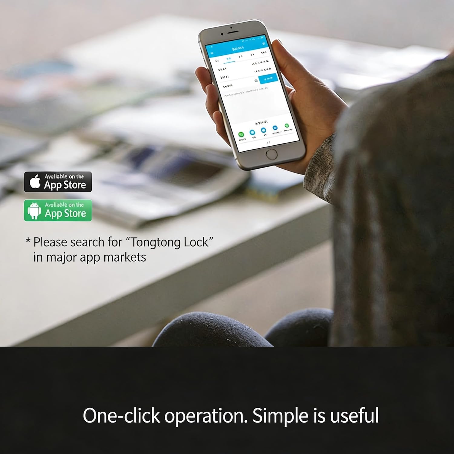 Smart Door Lock, Fingerprint and Bluetooth, Direct Installation Upgrade, 4 AAA Batteries, Low Battery Reminder, Tuya App