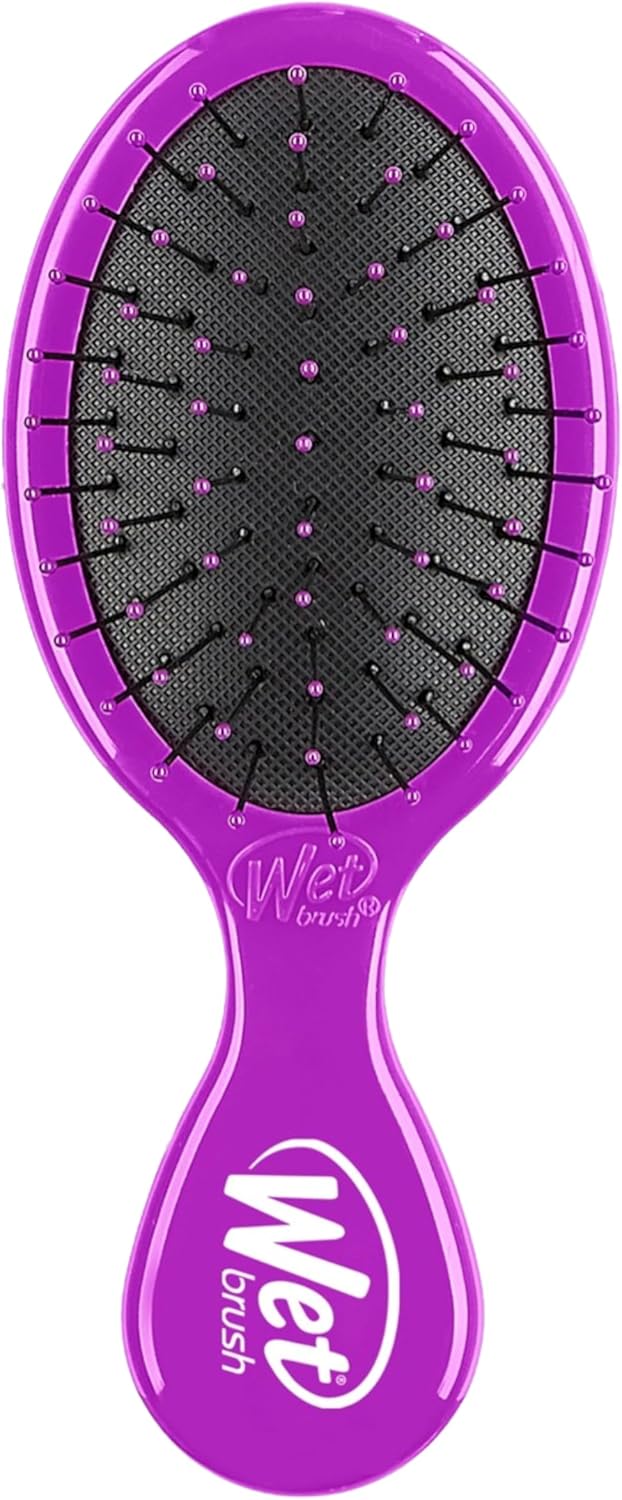 Wet Brush Squirt Detangler Hair Brush With Soft IntelliFlex Bristles, Mini Travel Detangler – (Voilet)