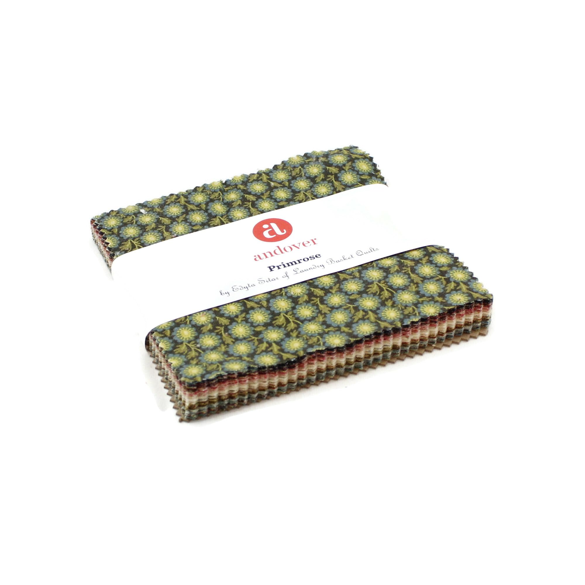 Primrose Charm Pack (42 Pieces) by Laundry Basket Quilts for Andover 5 x 5 inches (12.7 cm x 12.7 cm) Fabric Squares DIY Quilt Fabric